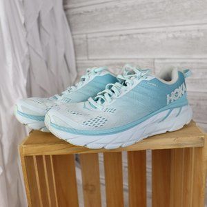 Hoka ONE ONE Women's Clifton 6 Antigua Sand/Wan Blue Running Shoes | Size 8